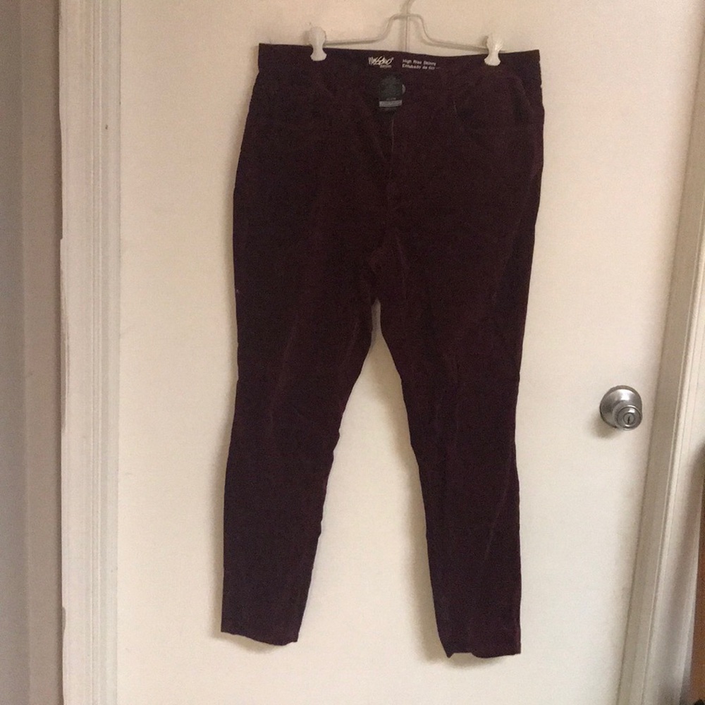 Burgundy Velour Pants